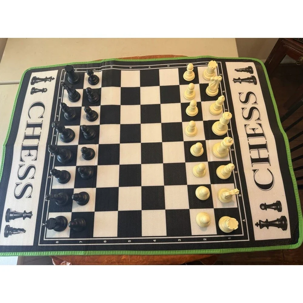 VTG Giant Garden Chess Set with 6” King Mat Board Indoor/Outdoor Complete in Box